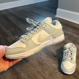 Nike Kids' Cream and Gray Sneakers